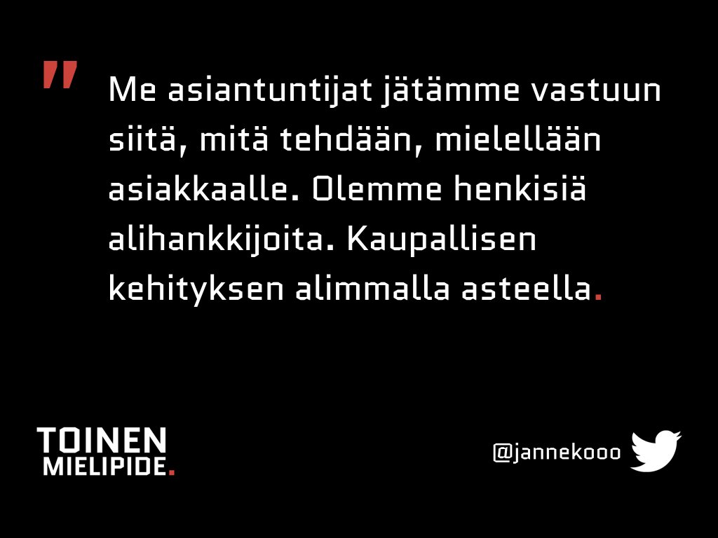 Asiantuntija, opettele kiroilemaan, käskyttää Janne Korhonen toinenmielipide.fi/asiantuntija-o… #myynti #markkinointi #somefi #suominousuun