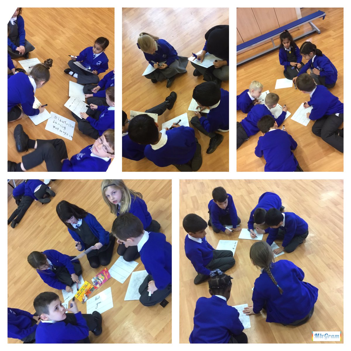 Year2sunnybank's tweet photo. Year 2 discussing different questions to ask Gerald the Giraffe. #giraffescantdance #orcanthey?!?! https://t.co/7ONKFdw1f3