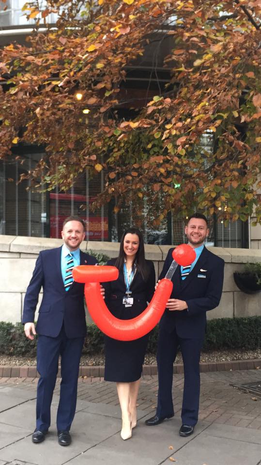 TUICareers's tweet photo. Good morning from the Cabin Crew recruitment team in Belfast #HELLOTUI #FridayFeeling #CabinCrew2018 😀 https://t.co/UA2JsBf9Td