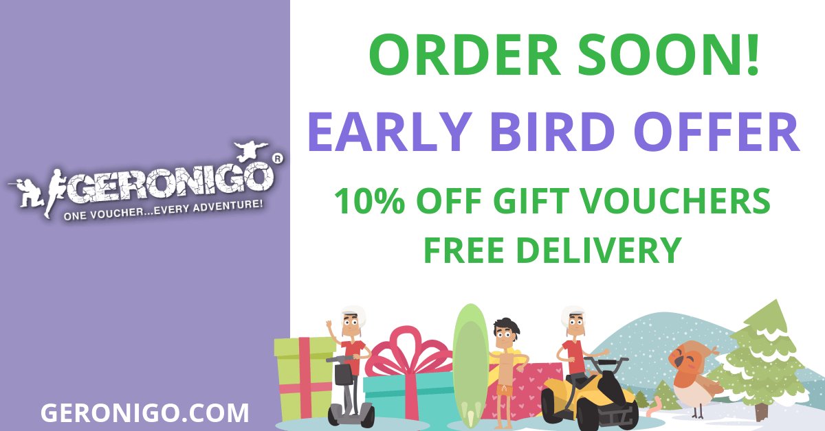 activitypeople's tweet photo. Calling all #xmas early birds!

Receive 10% off all activity vouchers + free delivery at https://t.co/beq5Nu8cvV

#PromoCode EBGO1017 https://t.co/nCdFjMoPEU