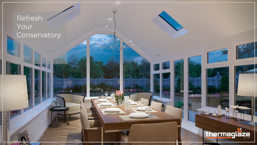 thermaglaze's tweet photo. Keep your conservatory warm in the winter and cool in the summer with a #thermaglaze solid roof replacement https://t.co/PxPVzRjXN1