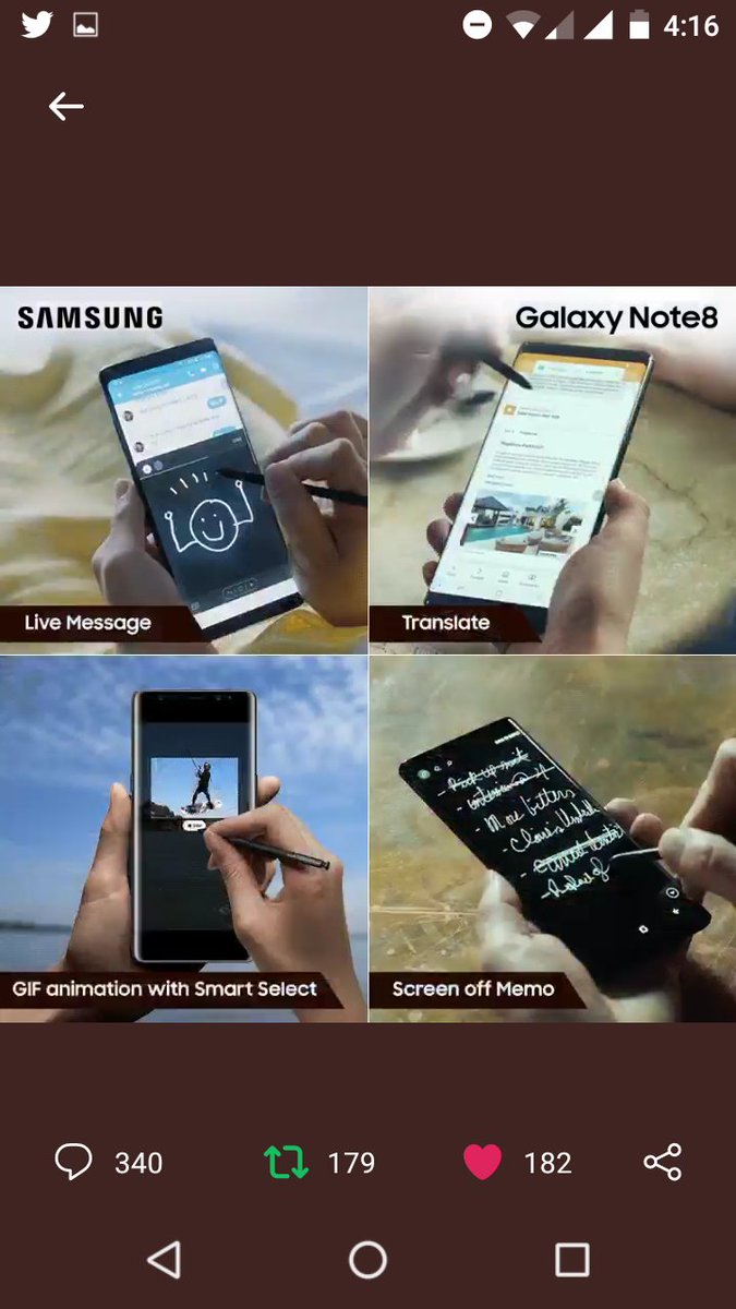 AnitaYa05853817's tweet photo. @SamsungMobileIN #A4
Here is my Screenshot of the 4 #SPen
#LiveMessage
#Translate
#Animation
#ScreenOFFMemo
#GalaxyNote8 #HaveItAll #SPen
@3Madhvi https://t.co/LKsTgR1Yap