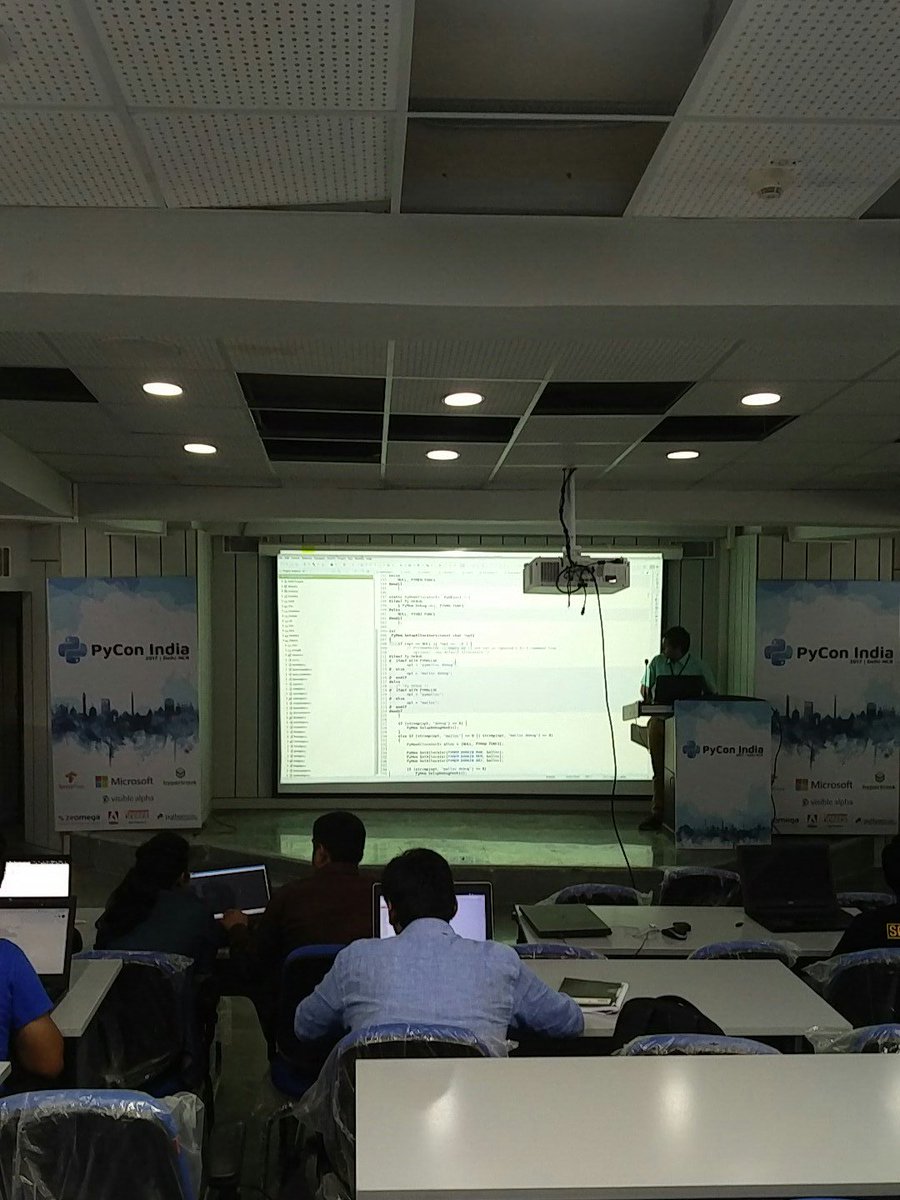 rajat404's tweet image. Cpython source code walkthrough workshop at @pyconindia #PyConIndia2017