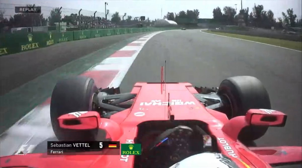 F1_Central's tweet photo. Vettel deliberately turned in on the kerb!!!!11!!!!!1 https://t.co/2dNSHspsvY