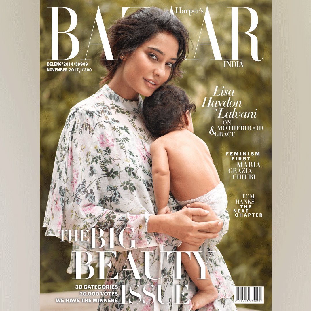 BazaarIndia's tweet photo. #BazaarExclusive Our November issue has 2 #coverstars @HaydonLisa and her son Zack.Also, we release the winners of our #BestofBeauty Awards. https://t.co/q81yKBQOYn