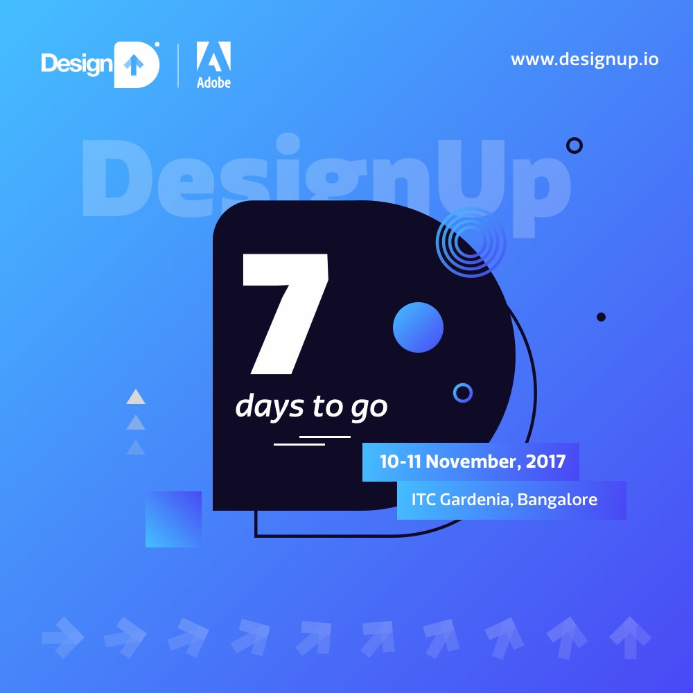 DesignUpConf's tweet photo. 7️⃣days to go for DesignUp 2017. Only a few tickets left. Register now 👉 https://t.co/toebWCqnhq #DesignUpConf2017 #fewTicketsLeft #AllTalks https://t.co/MXBohhUbzV
