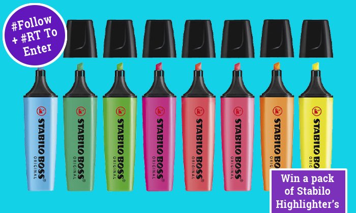 OfficeMonsterUK's tweet photo. #Win a pack of #Stabilo Highlighters! 5 to #Giveaway #Follow and #RT to #Enter #FreebieFriday #FridayFeeling Winners announced on Monday! https://t.co/GTW9p7M6aw