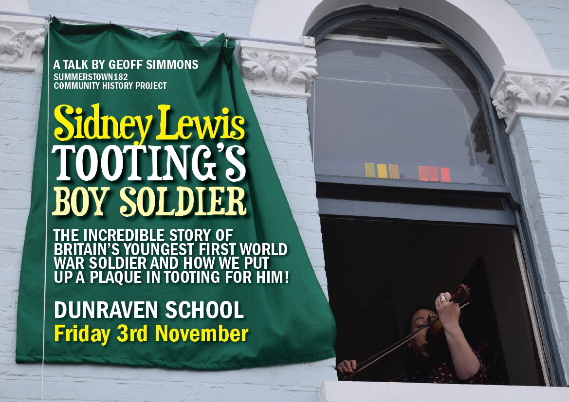 summerstown182's tweet photo. This morning @Dunraven_School, the story of two of Wandsworth's most renowned #WW1 heroes #SidneyLewis #TinyTedFosterVC #REM182 #Tooting https://t.co/uxVA6SOMqD