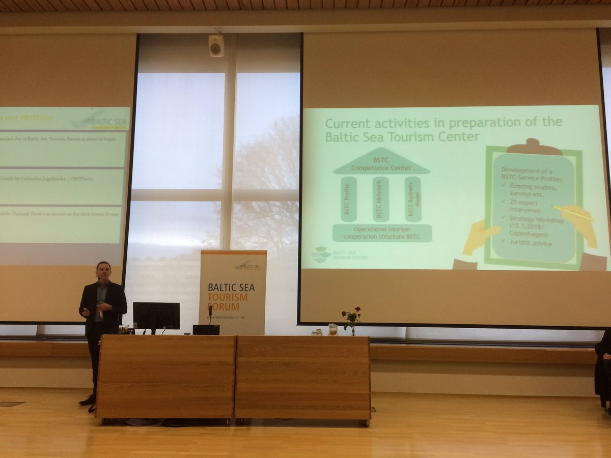 EUSBSR's tweet photo. #BSTF2017 2nd day begins: Presentation of PA Tourism Flagship 'Baltic Sea Tourism Center' aiming at institutionalising #tourism cooperation. https://t.co/kygvroNMzm