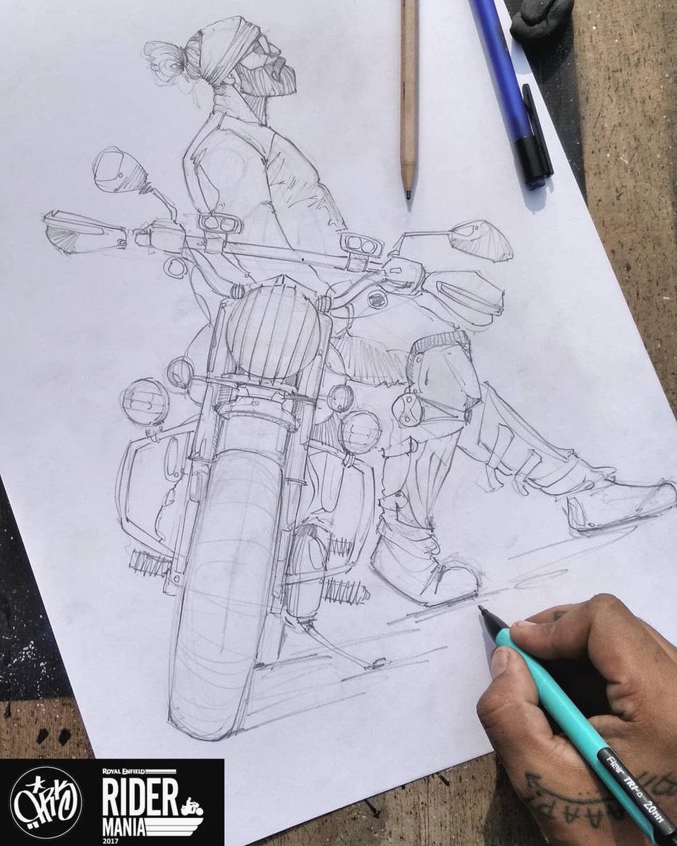 Alright, this just in. I am riding to <a href="/royalenfield/">Royal Enfield</a> #ridermania2017 and will be doing what I do best.
See ya #royalenfield #prkmotoart