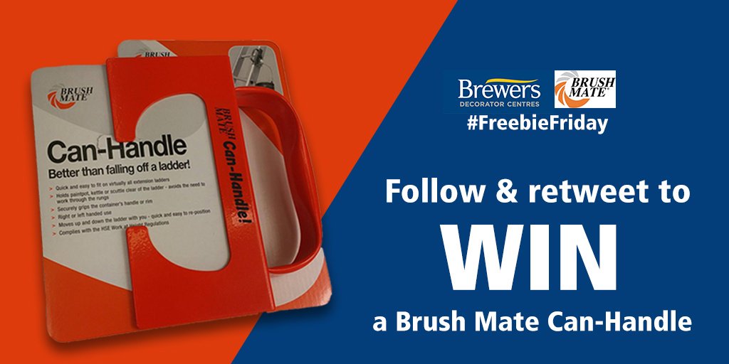 Brewerspaints's tweet photo. Can-you-handle this #FreebieFriday? Follow &amp; RT for your chance to #win a handy @brush_mate Can Handle. Competition closes at 5pm on 06/11 https://t.co/Wm3iVRIp2f