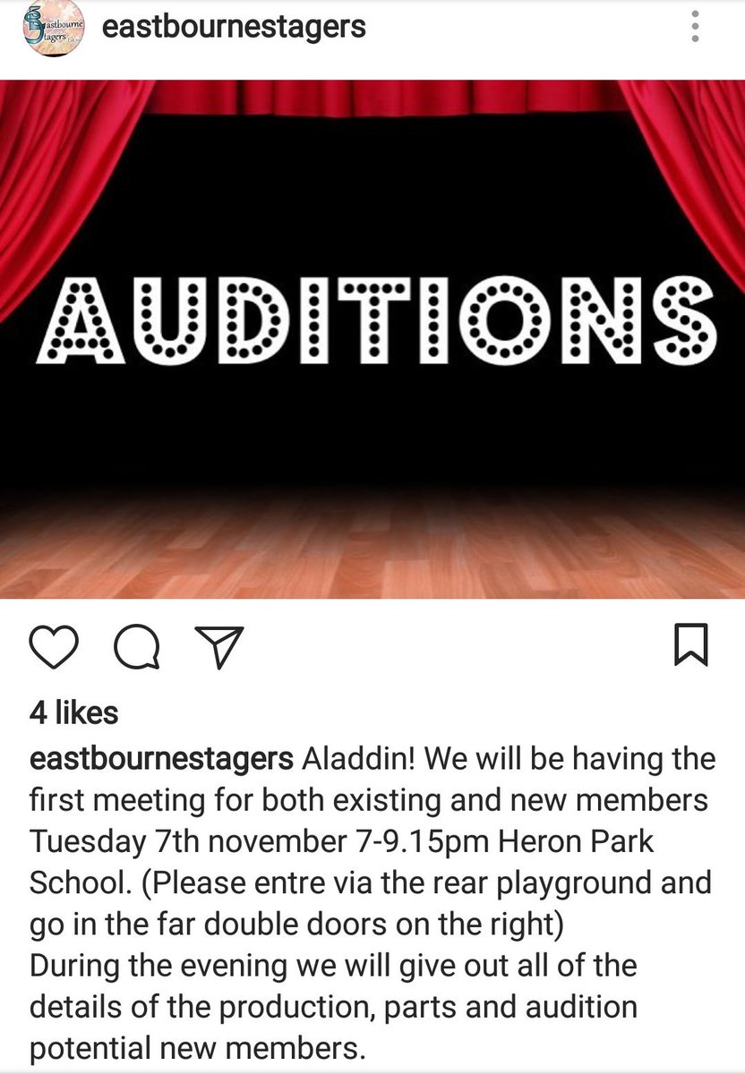 EBStagers's tweet photo. #eastbourne #ebstagers #localtheatre #musicaltheatre #auditions #stagefamily #stagersfamily https://t.co/K6J9bJ3ybp
