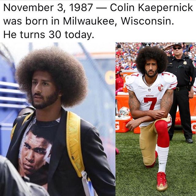 Happy birthday Colin Kaepernick one great black leader  