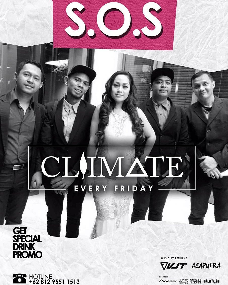 The best day of the week is here! Live band performance by SOS
Also performing DJ VJT