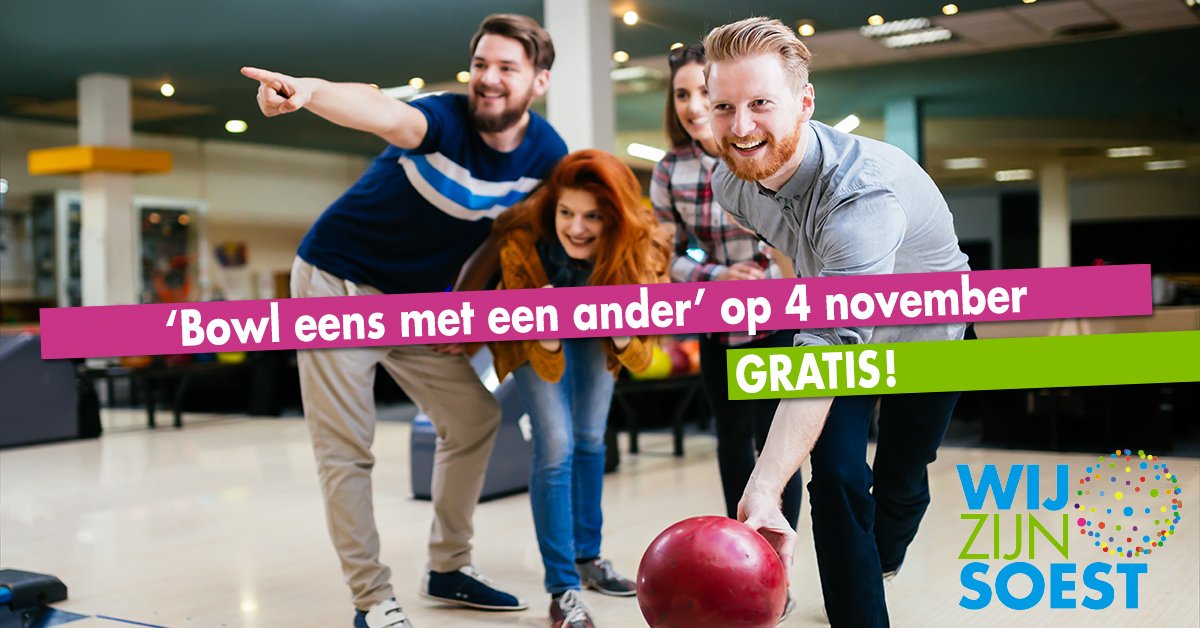 WijZijnS's tweet photo. in in gratis bowlen en leuke nieuwe mensen ontmoeten? Kom op 4 november #weekvansoest #wijzijnsoest #respect https://t.co/j0LefTrHTk https://t.co/DNiBaG77kM