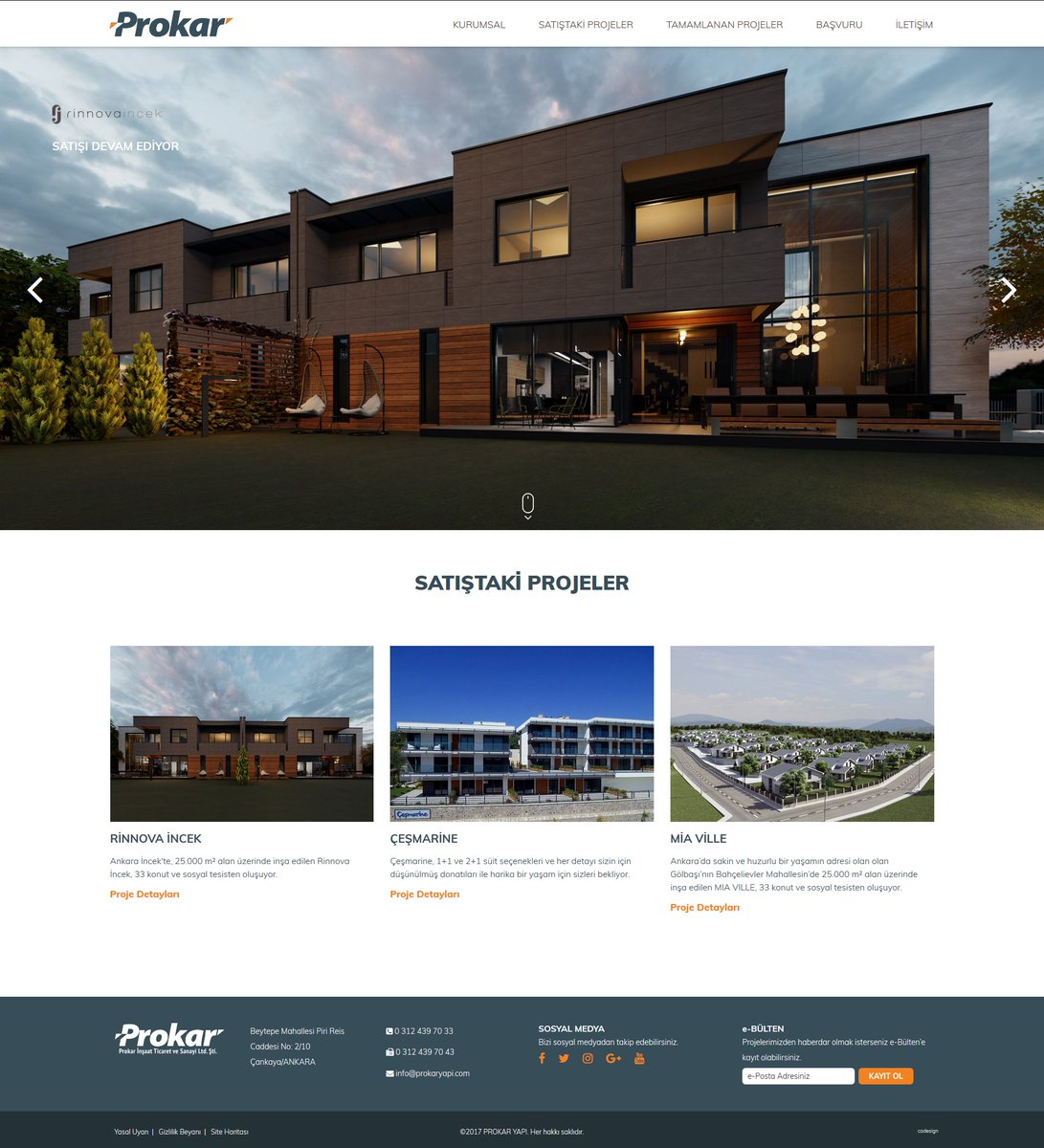 ProkarYapi's tweet image. En son teknolojiler kullanılarak yenilenen web sitemiz yayında. prokaryapi.com