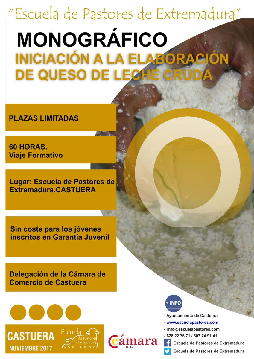 ¿Quieres aprender hacer queso? 

ESTA ES TU OPORTUNIDAD...