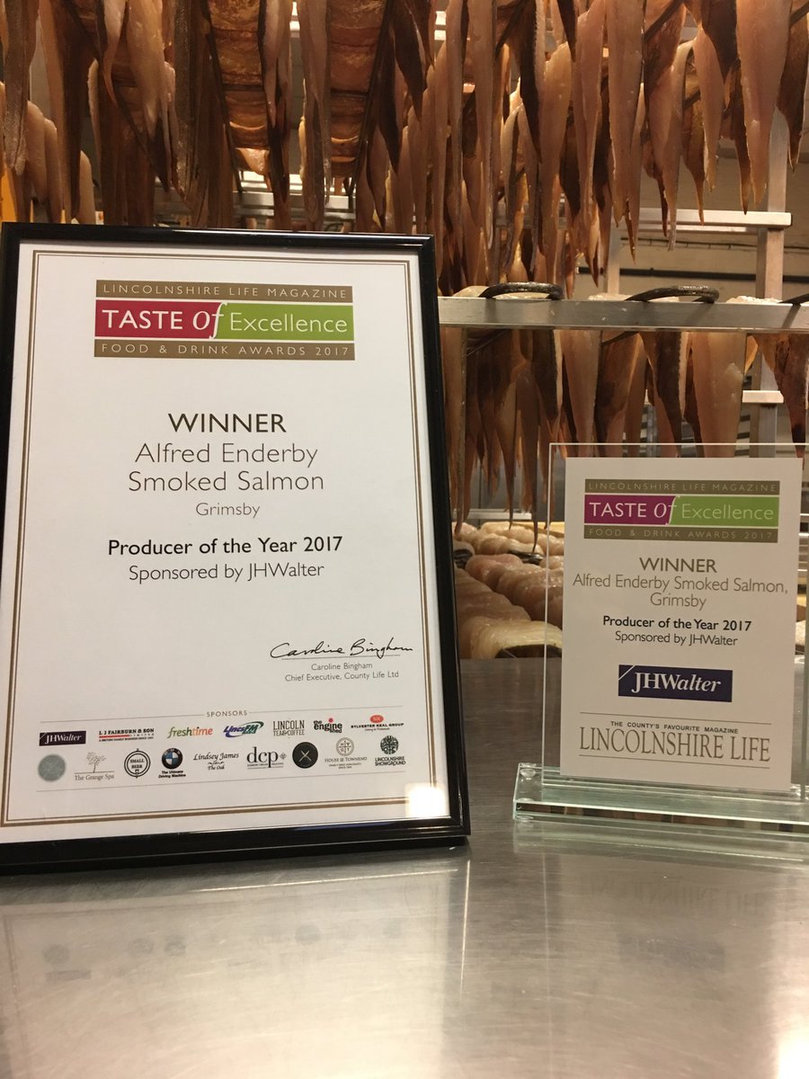 GyFishMarket's tweet photo. Congratulations to Alfred Enderby, and to Patrick, award winning smoked fish! Great supporter of Grimsby Fish Market and regular buyer! https://t.co/YHBt4auokf