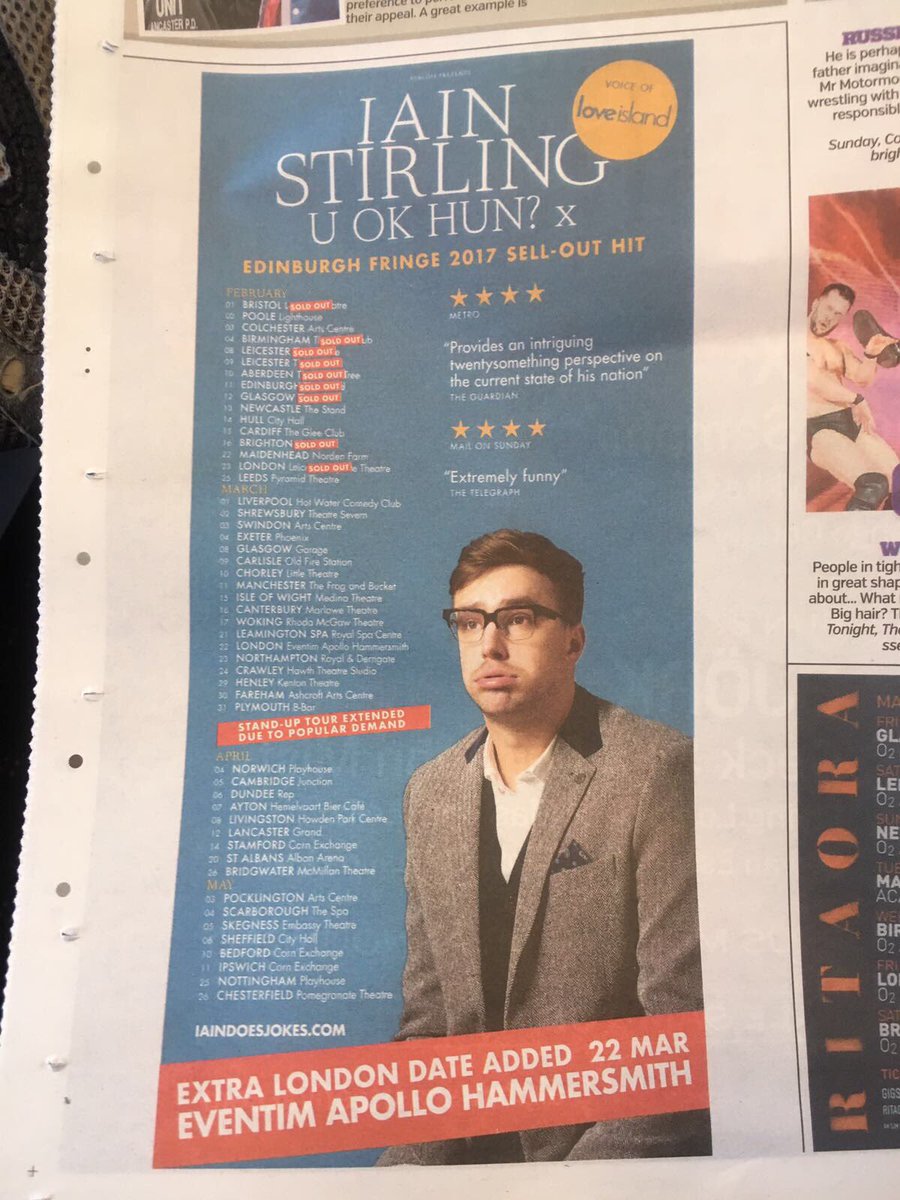 Iain Stirling - new show RELEVANT on sale now! tweet media