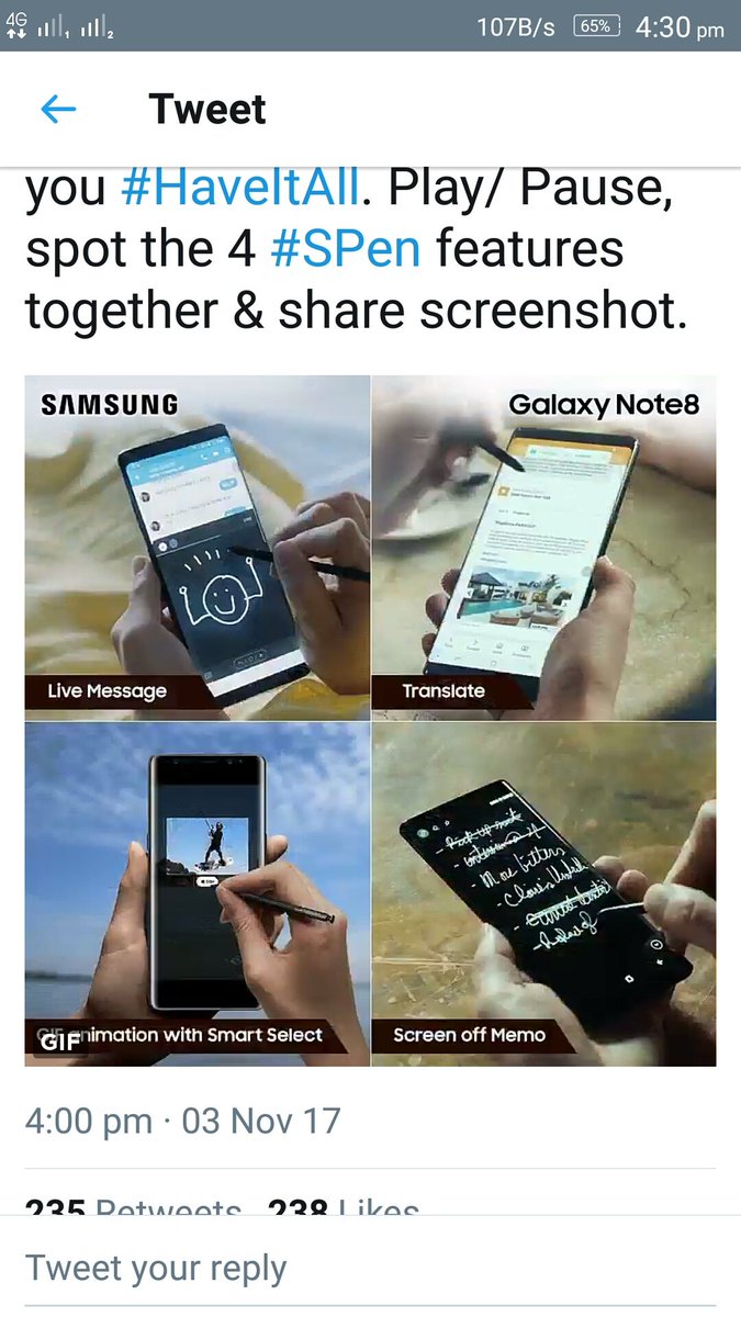 sandhyasinghpa3's tweet photo. @SamsungMobileIN Ans 4.) 👉Here is my Screenshot
#FeatureName #SPen
#GalaxyNote8 #HaveItAll #Samsung
@shubham876542
@samsingh197
@AkashKoli30 https://t.co/7Imcw9VGto