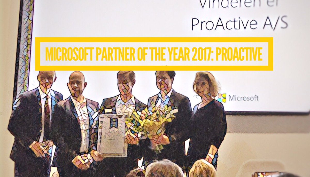 kimgregersen's tweet photo. @ProActiveIT bliver årets Microsoft Partner (4 gang) Vi modtog også Cloud Infrastructure+Digital Transformation. Kæmpe tak til @Microsoft_dk https://t.co/gZk5sABhhj