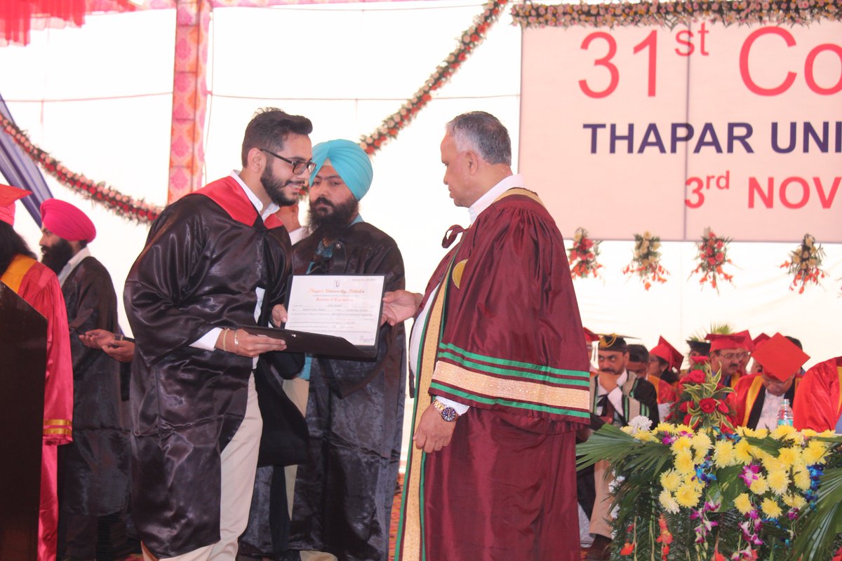 TIETofficial's tweet photo. #Students yesterday, #engineers today &amp; #leaders tomorrow. Engineering graduates being conferred by Dr. Prakash Gopalan at #31stConvocation. https://t.co/uHtv1BQZmP