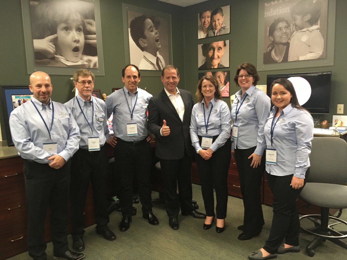 Our customers from Hear Centres in the UK are at our global headquarters in Minneapolis. Looks like they enjoyed meeting <a href="/BrandonSawalich/">Brandon Sawalich</a>