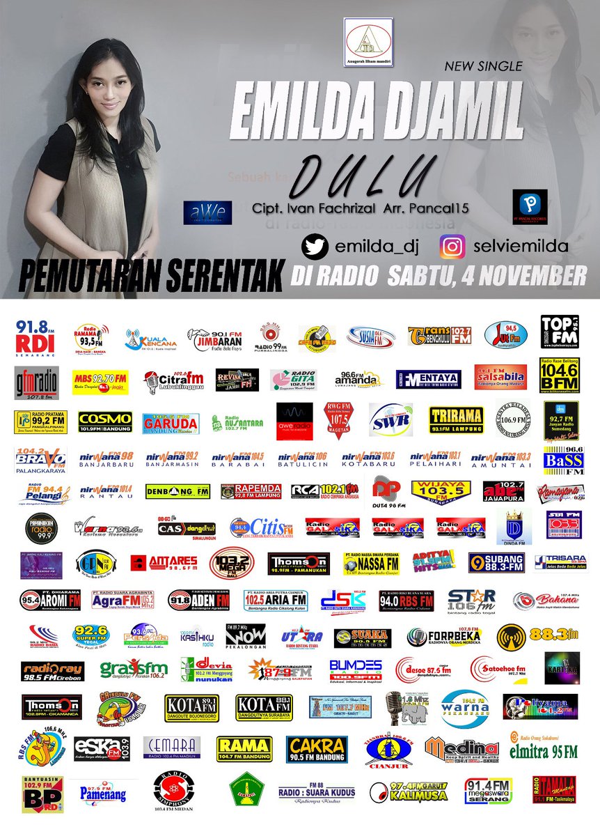 dindaradio's tweet photo. #pemutaranserentak DULU @emilda_dj @A1Mpro cc @awe_radiopromo  besok jam 09.00 - 12.00 wib https://t.co/dD1681rL9P