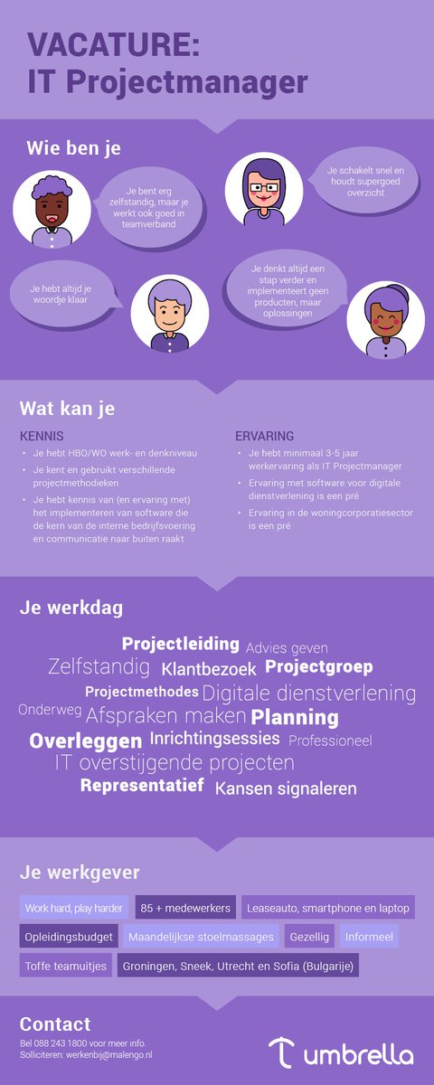 wijzijnumbrella's tweet photo. Vacature! Ben je IT #ProjectManager? In #Utrecht of ergens midden in NL? #jobsearch #vacature  https://t.co/C5vYSoatLm https://t.co/7yo7icYnKb