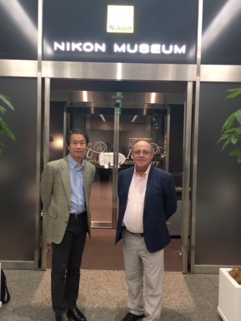 oliverb_SEP's tweet photo. SEP's Joe Johnson meeting Nikon-Trimble President &amp; CEO, Takashi Tanzawa, in Tokyo. Anyone recognise any of the older survey kit? @NikonNews https://t.co/rxz5P4rcDY