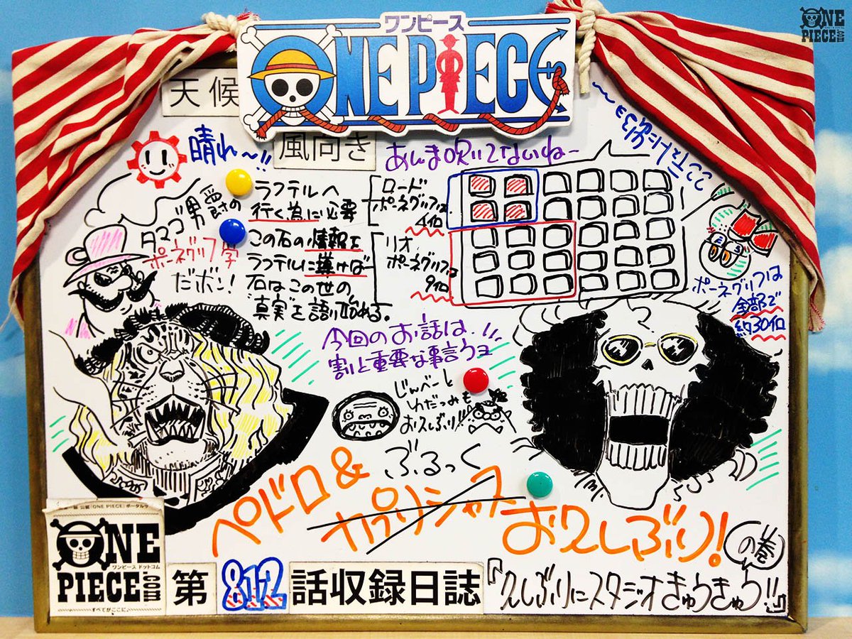 ট ইট র One Piece Com ワンピース One Piece Com ニュース アニメ One Piece の現場から更新 11月5日放送812話 城内潜入 奪え ロード歴史の本文 アフレコ現場より T Co Usuxhdkvdx