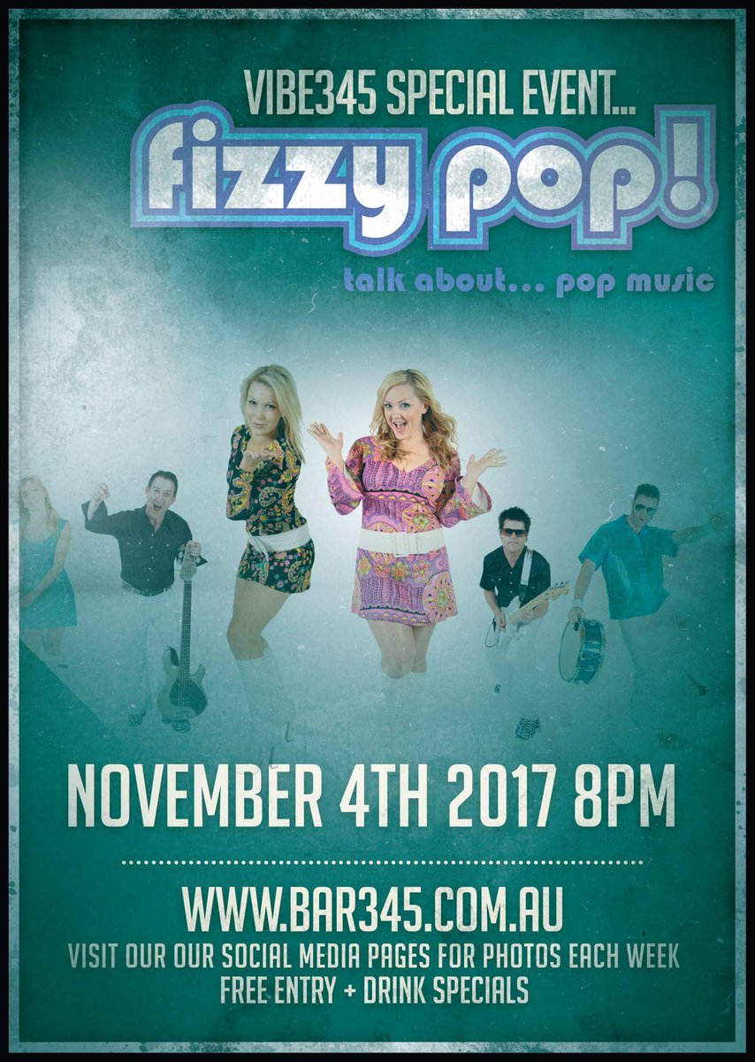 Blue_Gums_Hotel's tweet photo. Bar 345 
Vibe345 presents 
FIZZY POP
Saturday 4th November https://t.co/5hAY39bVJC