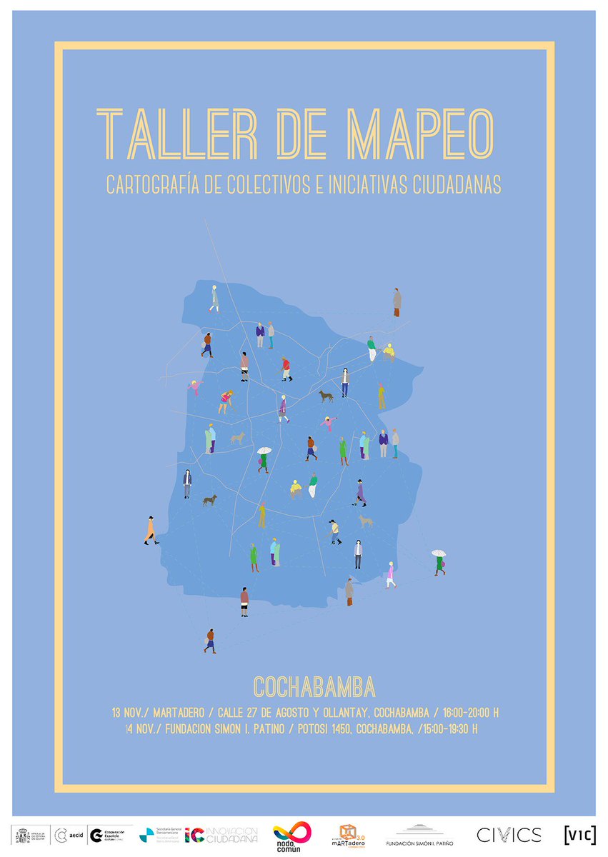 #Cochabamba se une a #MAPACIVICS 🗺️de Iniciativas Ciudadanas en Iberoamérica‼️Inscríbete a los talleres del 13&amp;14nov👉bit.ly/2xTx3vz