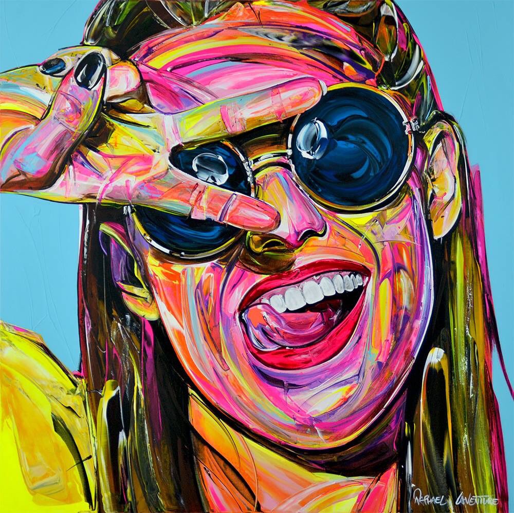 From December, my artworks will be on exhibition in Florida 🇺🇸☀️🌴!!! This painting « Good vibes » will be near Miami 😊 !!! #raphaellaventure