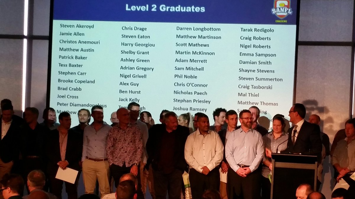 WAWFC1's tweet photo. #sanfl 2017coaches awards WAFC Reps Sam; Brooke; Harry https://t.co/8FAtRRsN2I