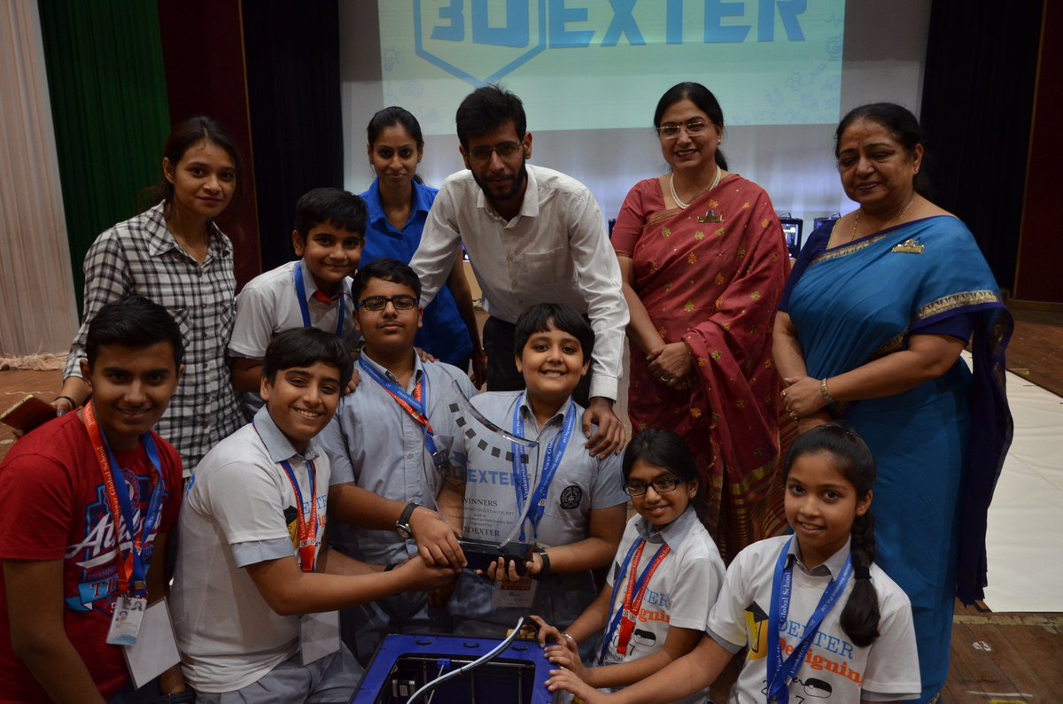 3dexters's tweet photo. The Dexter Designing league comes to an end.And we have Vivekanand School as the winner. Team takes away 3Dexter "Dexbot" 3D Printer too. https://t.co/DwqECssrtF