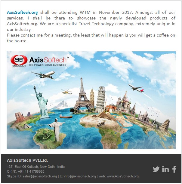 AxisSoftech_org's tweet photo. https://t.co/MqRqj7uBSS @ WTM London, 2017

#WTMLondon2017 #WTM #WTM2017 #WTMLondon https://t.co/4p5uv9hqff