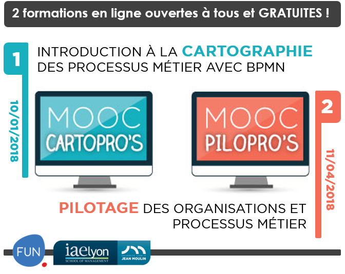 Cartopros's tweet photo. Gérez &amp; optimisez vos #processus! Les #MOOC @Cartopros @Pilopros reviennent en 2018! +d'info &amp; inscription @FunMooc https://t.co/buGK1WvaNj https://t.co/i0XLujuEQn