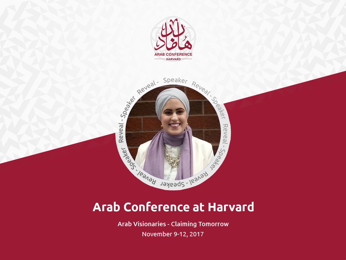 ACHarvard's tweet photo. @lulainlife will be speaking on our panel "Inspiring Arab Women", which will be held on November 11th, 3:30 PM, at @Harvard https://t.co/Au6Ampxuzr