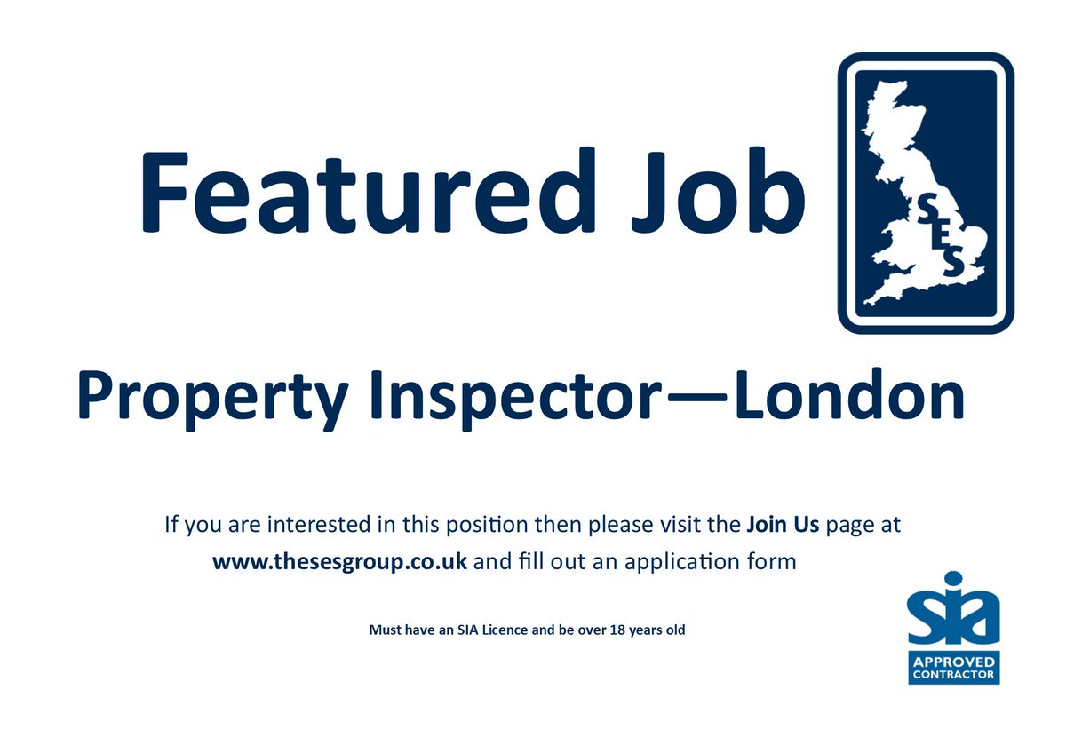 The SES Group are #Recruiting Pass this on to anyone who is looking for work in the #security industry. thesesgroup.co.uk #recruitment