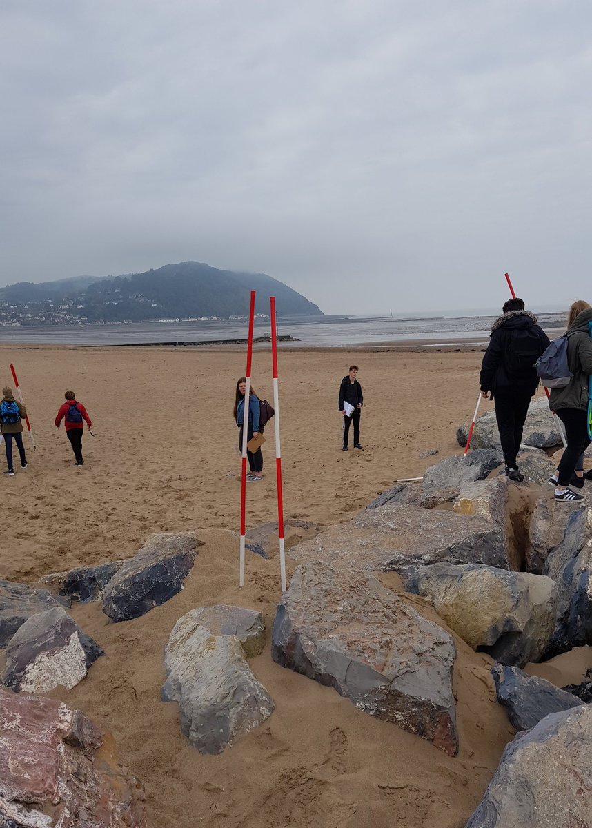WriGeog's tweet photo. Students enjoying a day of fieldwork at Minehead. Experiencing the second highest tidal range in the world 🌊🌍 https://t.co/h2kpkxCqdg