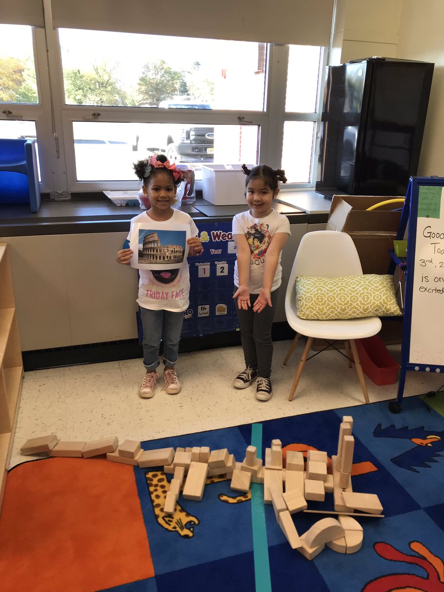 MTL_HS_K's tweet photo. The Empire State Building, Colosseum, and London Bridge and all completed! #PreKEngineers #CrazyHairDay https://t.co/nWPYlml3ou