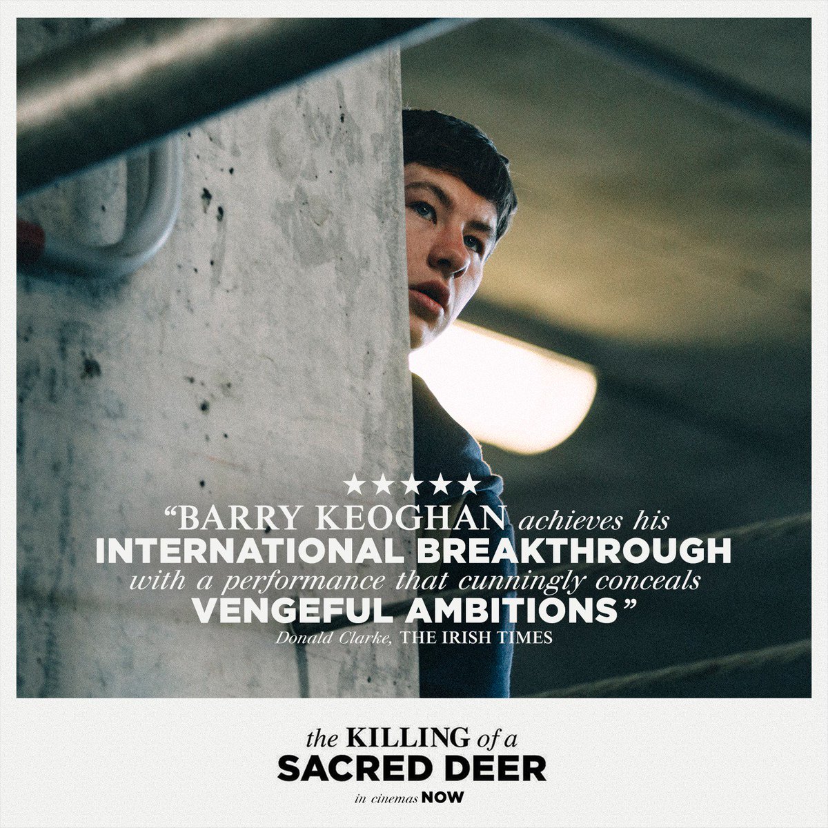 He's a s̶t̶r̶a̶n̶g̶e̶ charming boy. #BarryKeoghan gives one hell of a breakout performance in #TheKillingOfASacredDeer - in cinemas now.