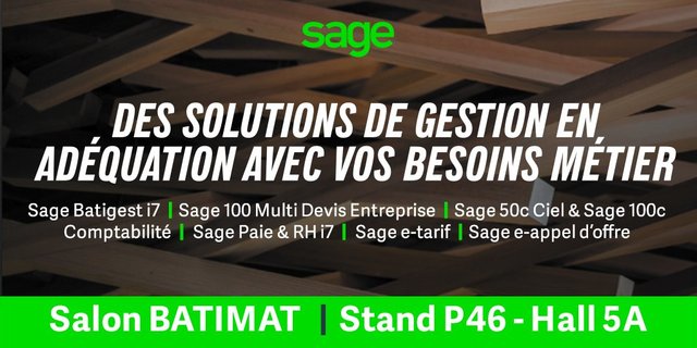 SandraPilorge's tweet photo. Du 6 au 10/11 @sagefrance présent à @Batimat ! RDV Porte de Versailles, Hall 5A - Stand P46 #batiment #batigest #multidevis #MDB2017 https://t.co/36sCyKqyi4