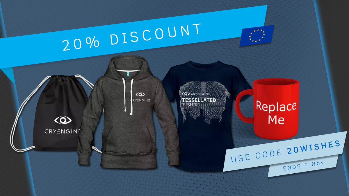 cryengine's tweet photo. Stay calm - it's just a #EUonly #FlashSale. Save 20% with Code 20WISHES on merch today &amp; tomorrow: https://t.co/7L75V5UvLq https://t.co/dW4Wp6lHhI