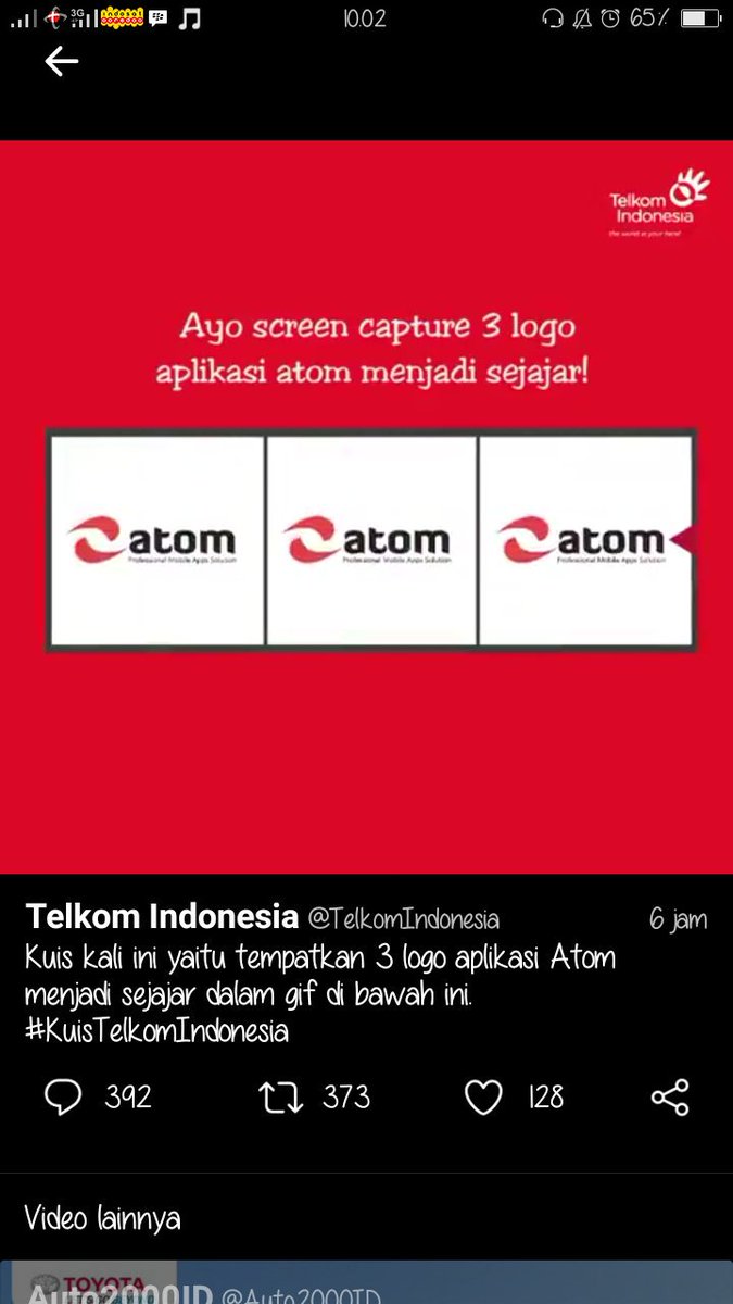 xhellovita's tweet photo. @TelkomIndonesia 3 logo aplikasi atom, good luck https://t.co/Fw2QMnHNOF