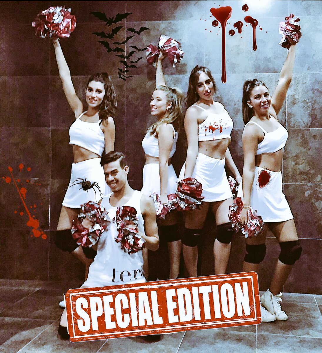 Cheerladies_'s tweet photo. Mañana no te pierdas nuestro espectáculo de Halloween en la #nochesalada más terrorífica del año!Y después muevete con un #AquaGym de dos de nuestros cheers. Te esperamos! https://t.co/Rtkph6ukZf