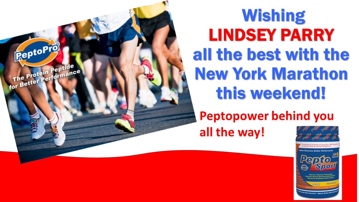 Wishing <a href="/LindseyParryZA/">Lindsey Parry</a> an awesome <a href="/nycmarathon/">TCS New York City Marathon</a> on 5 Nov! #Lovetorun #thebest #coachParry #PeptoPower