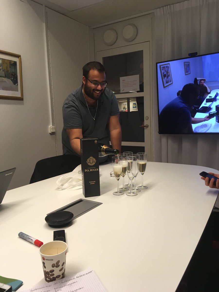 _flitig's tweet image. Well deserved treat after a week of hard authentication work. Thank you Fredrik for knowledge sharing and champagne! 😘
#adfs #bubbles