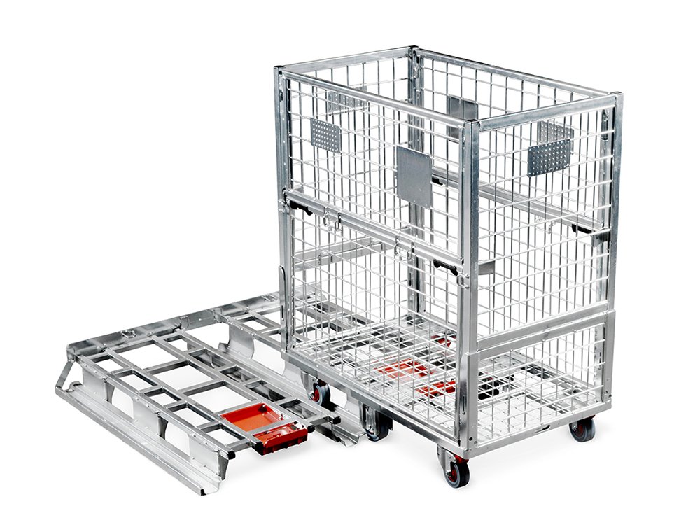 Have you met Polly? Our foldable and stackable roll container. Read more: ow.ly/dN7m30f7j7f #polly #rollcontainer #logistics